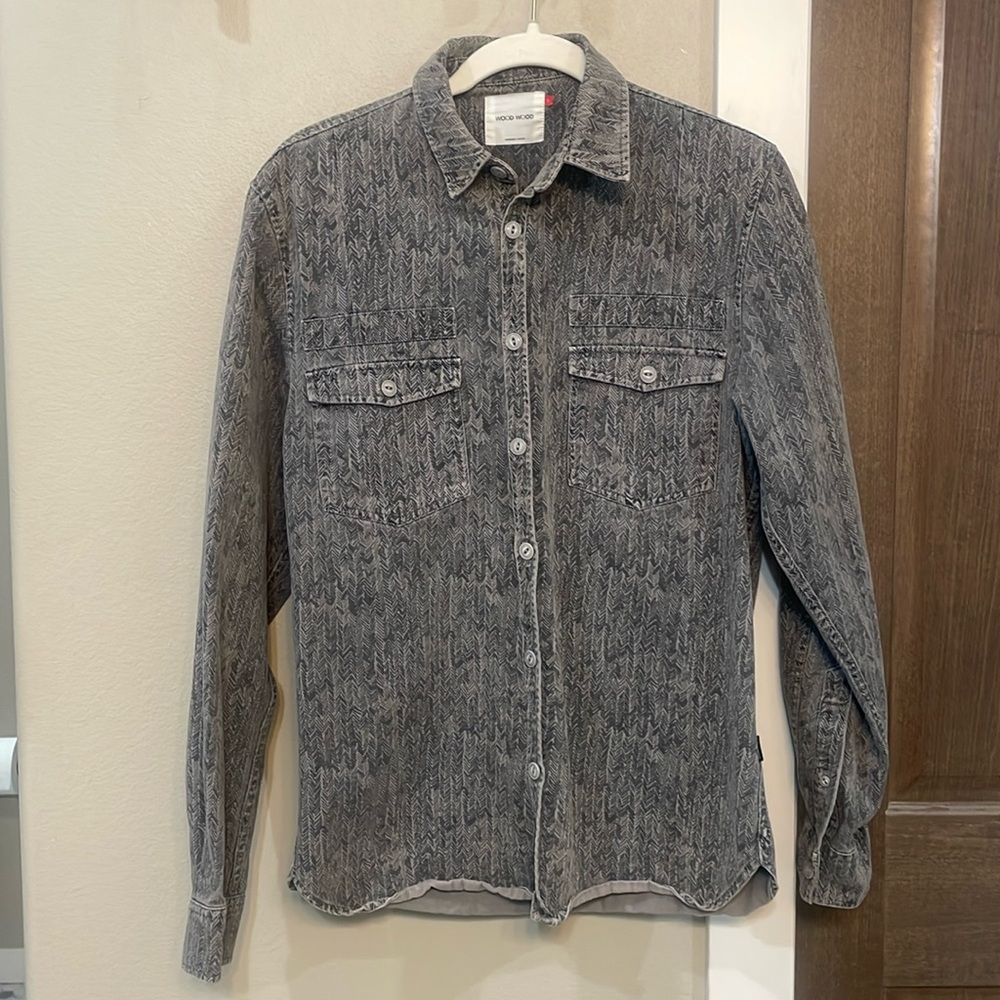 Wood Wood Herringbone Print Shirt